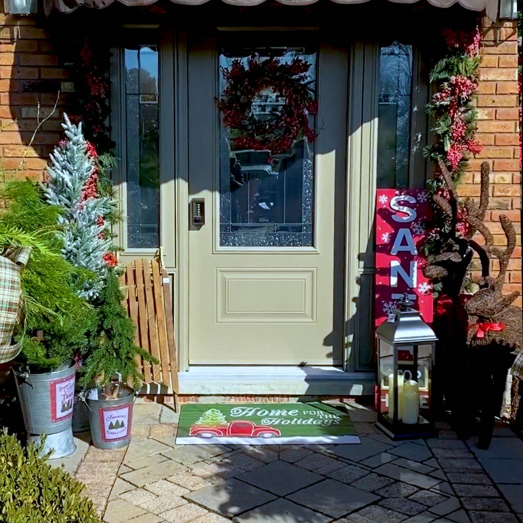 DIY Holiday Front Door Decorating